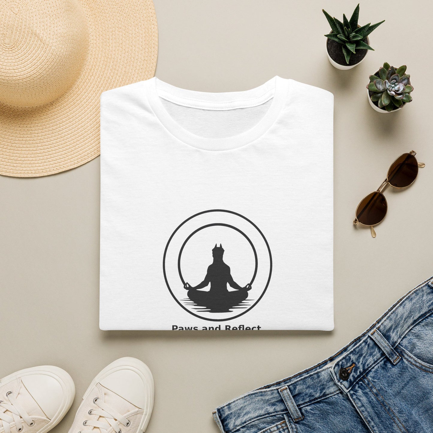 "Paws and Reflect" Zen Yoga Tee