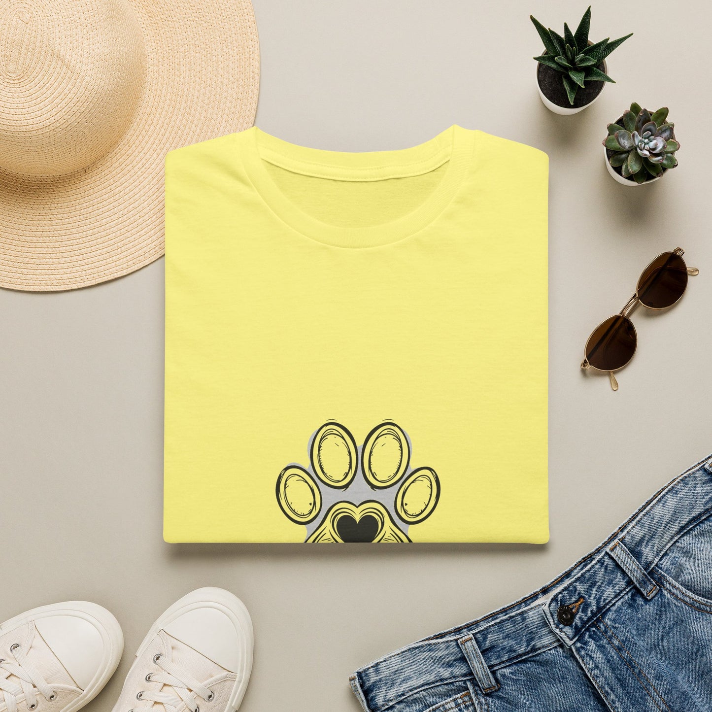 Dog Mom T-Shirt — Cute Paw Print Heart Tee for Pet Lovers