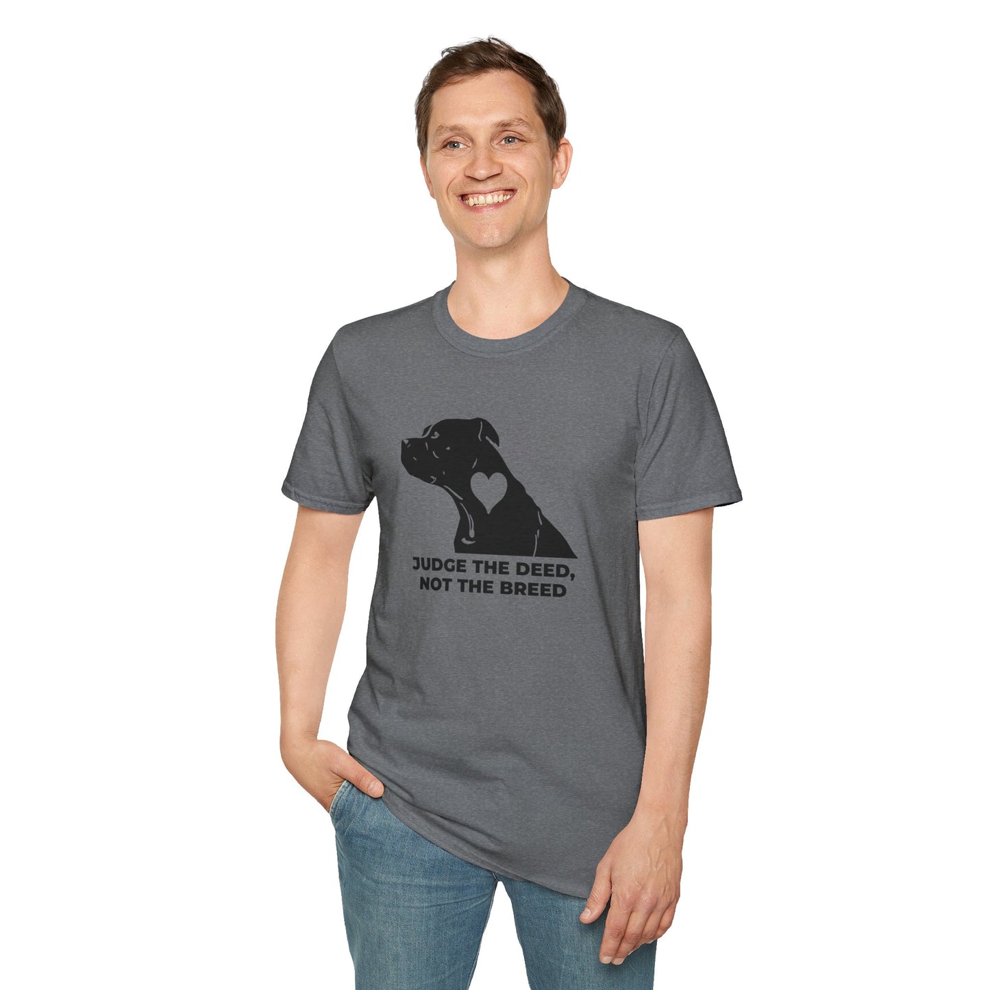 T‑Shirt — “Judge the Deed Not the Breed” Dog Rescue Tee