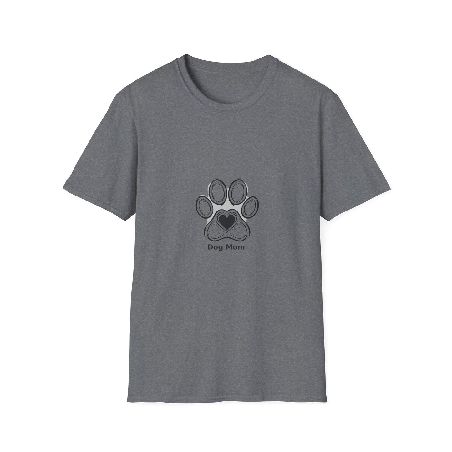 Dog Mom T-Shirt — Cute Paw Print Heart Tee for Pet Lovers
