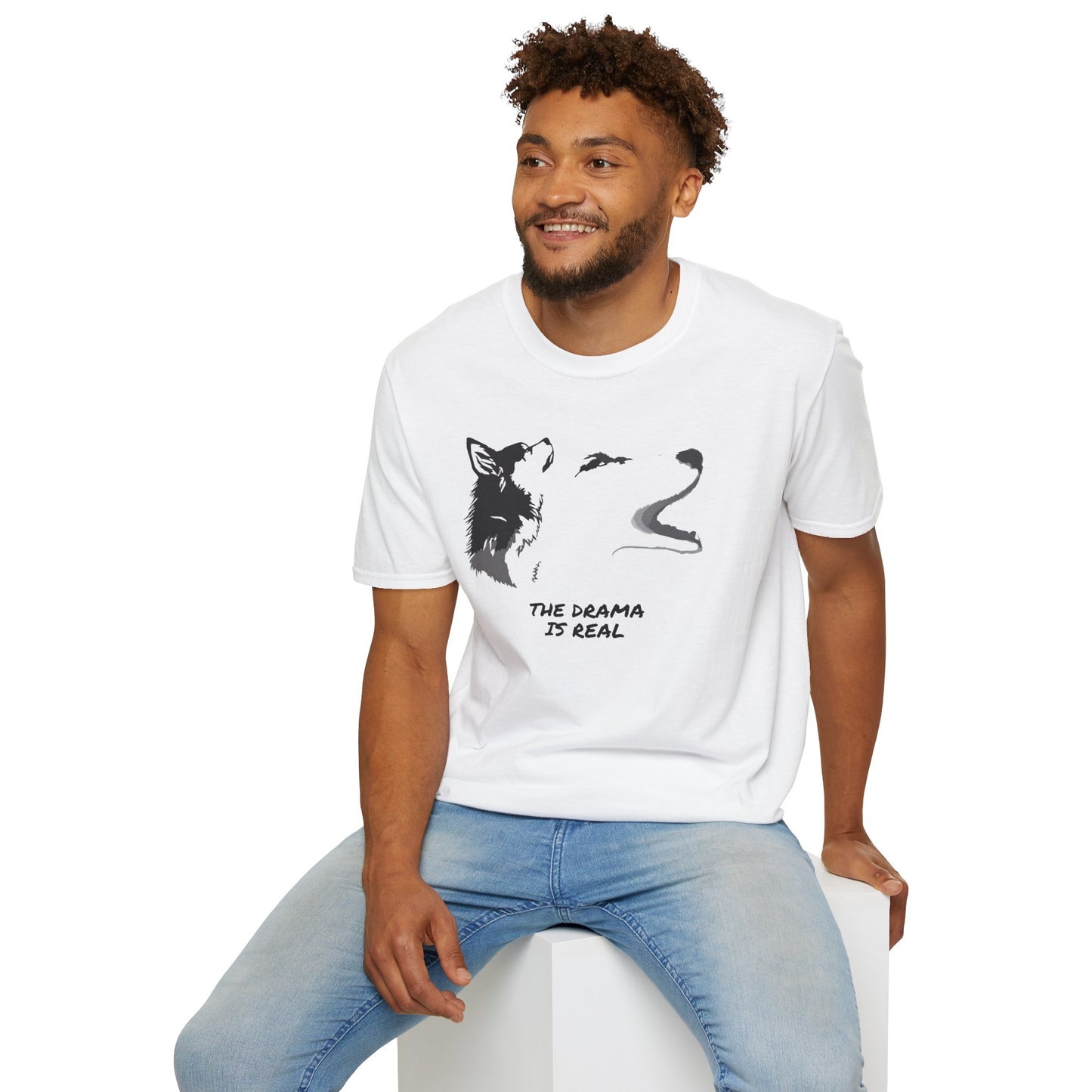 Wolf Howl T‑Shirt — "The Drama Is Real" Graphic Tee