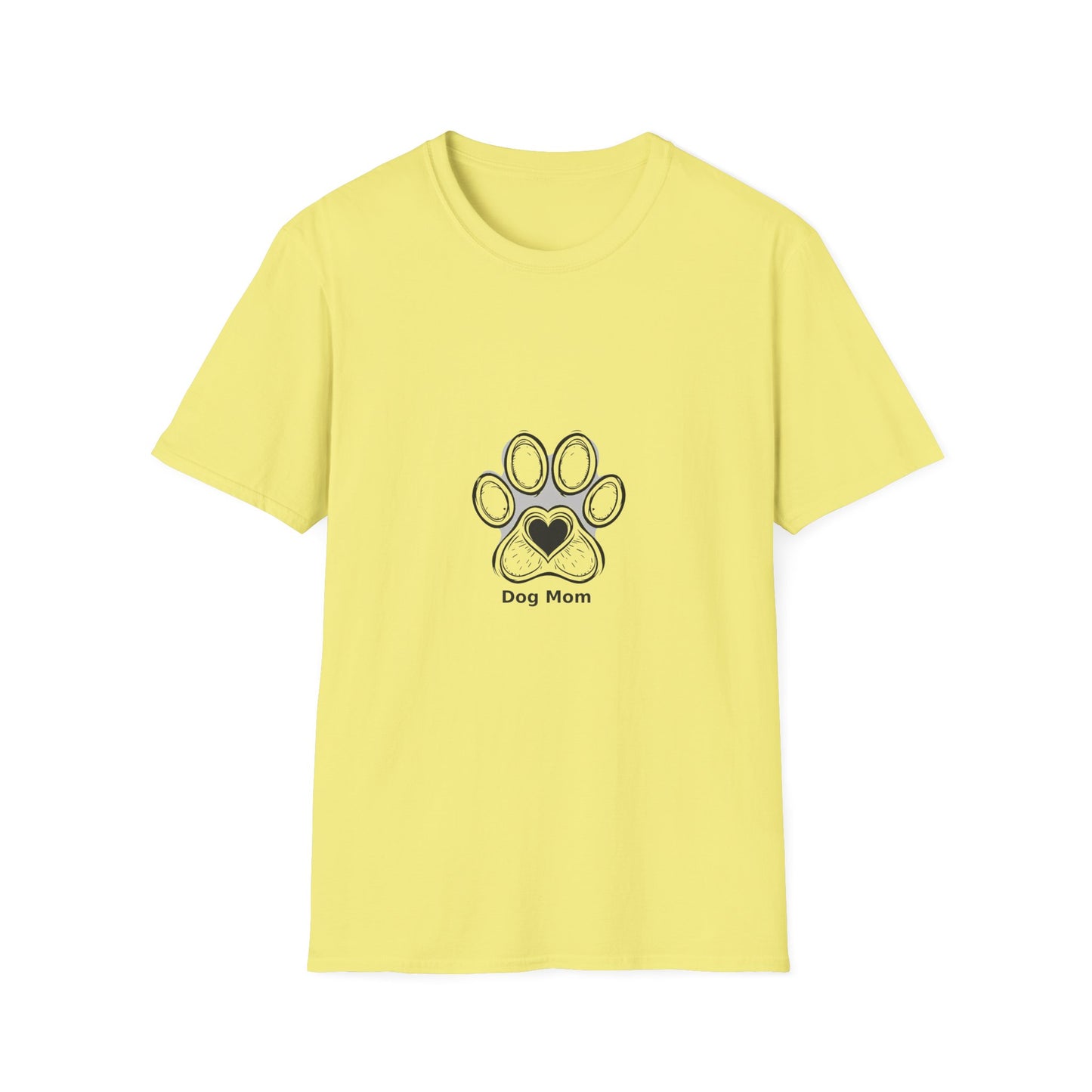 Dog Mom T-Shirt — Cute Paw Print Heart Tee for Pet Lovers