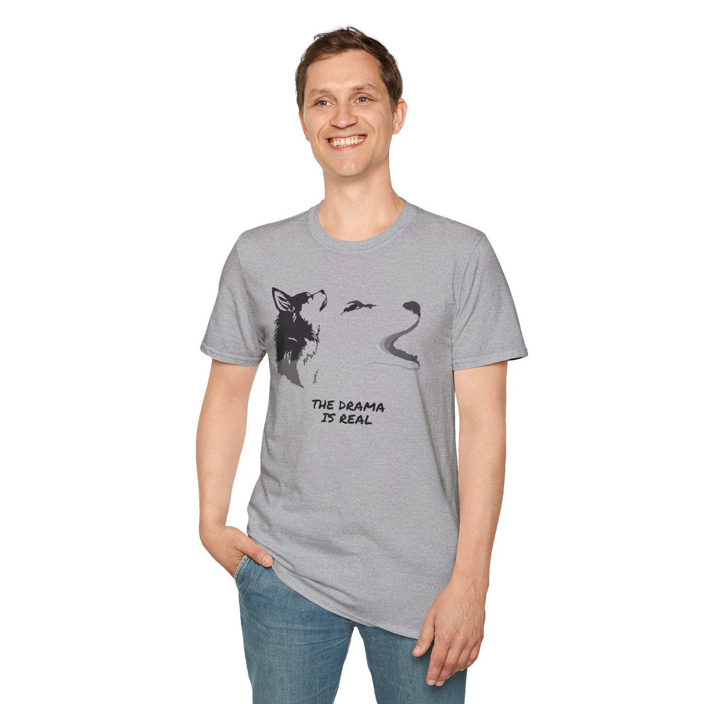 Wolf Howl T‑Shirt — "The Drama Is Real" Graphic Tee