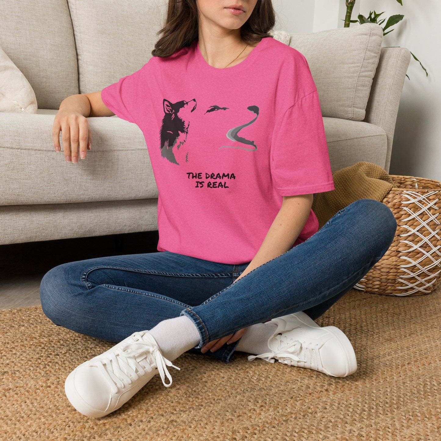 Wolf Howl T‑Shirt — "The Drama Is Real" Graphic Tee