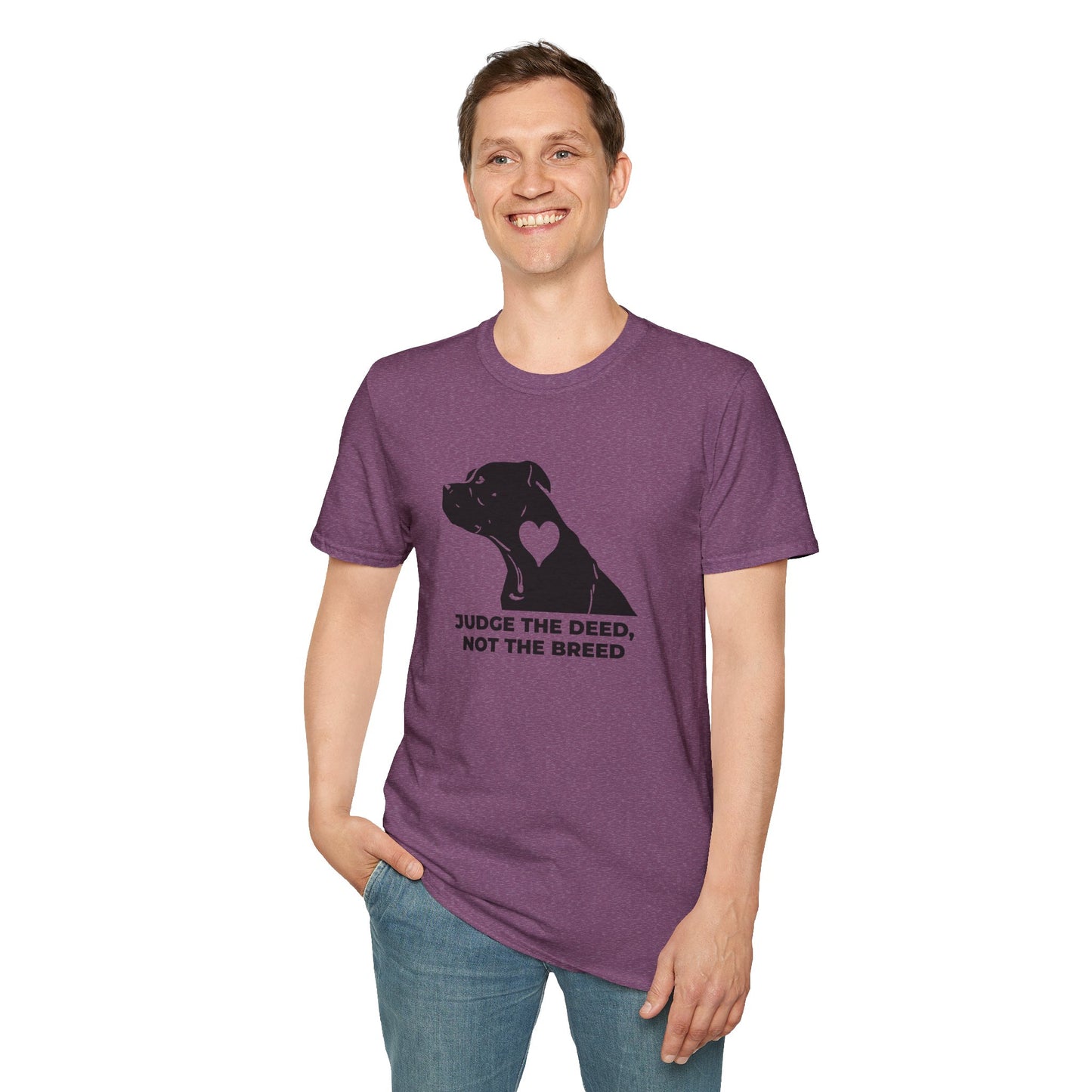T‑Shirt — “Judge the Deed Not the Breed” Dog Rescue Tee
