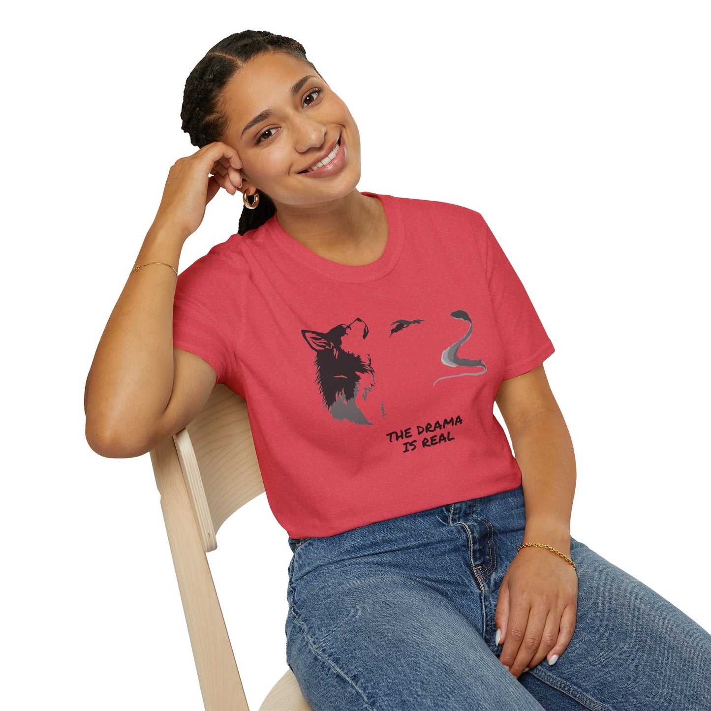 Wolf Howl T‑Shirt — "The Drama Is Real" Graphic Tee