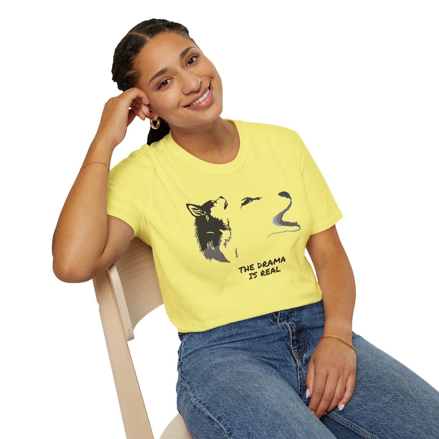 Wolf Howl T‑Shirt — "The Drama Is Real" Graphic Tee