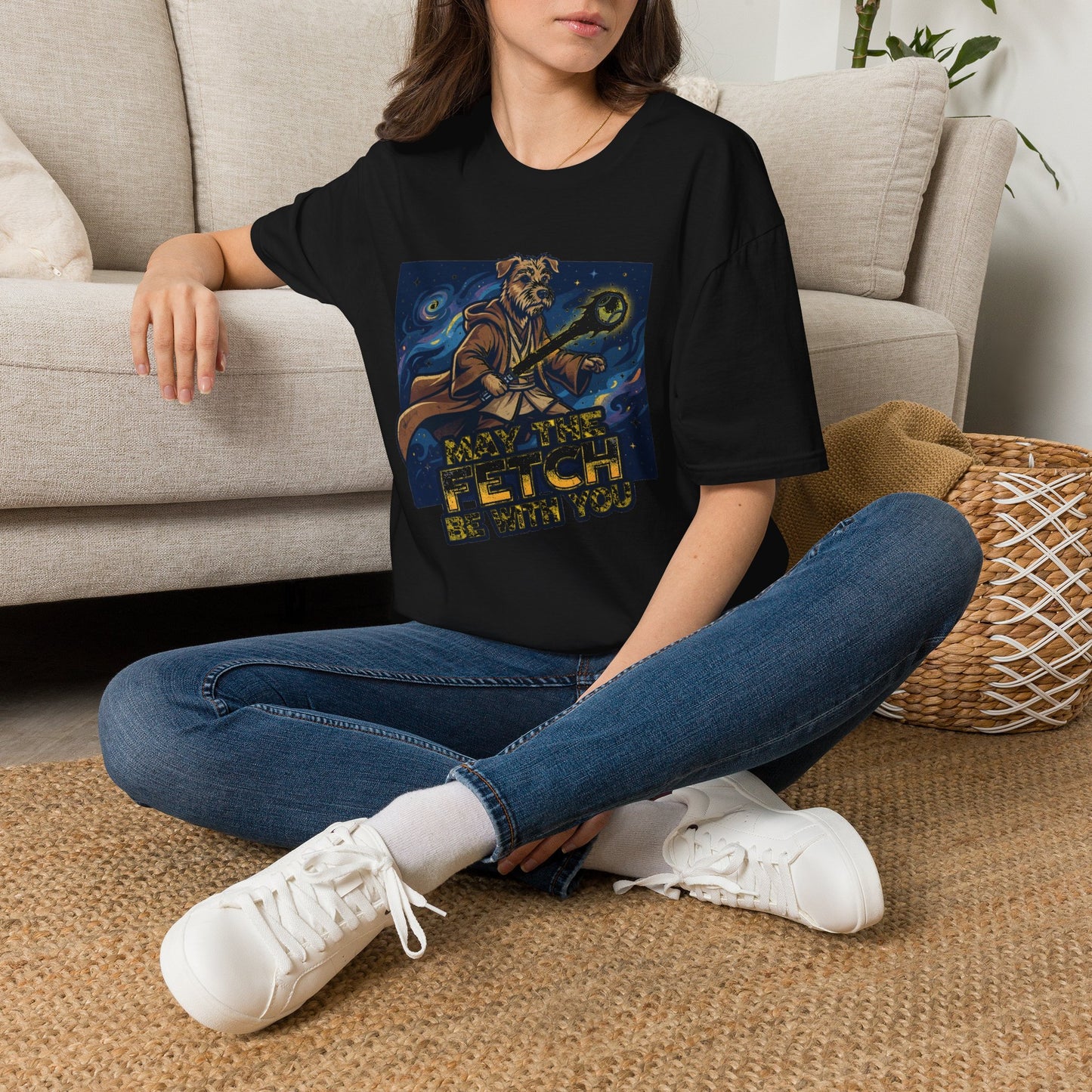 May the Fetch Be With You T-Shirt — Star Wars Dog Jedi Graphic Tee