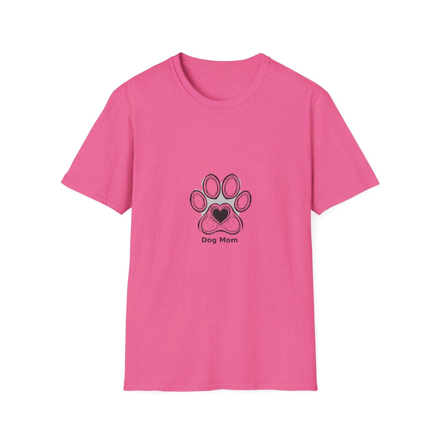 Dog Mom T-Shirt — Cute Paw Print Heart Tee for Pet Lovers