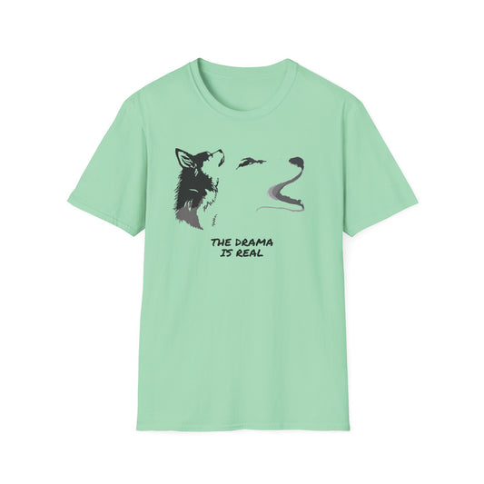 Wolf Howl T‑Shirt — "The Drama Is Real" Graphic Tee