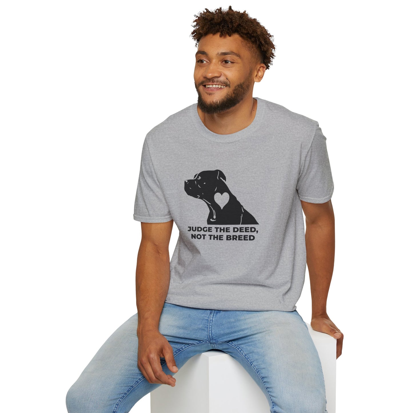 T‑Shirt — “Judge the Deed Not the Breed” Dog Rescue Tee