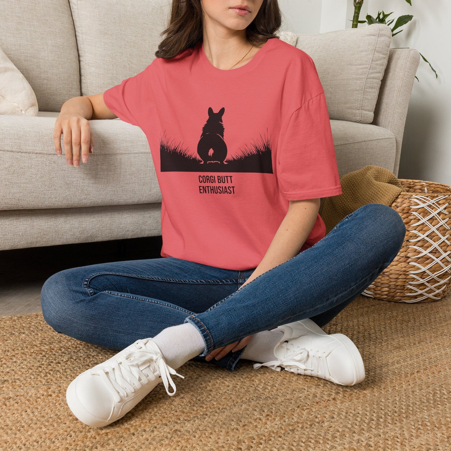 Corgi Butt T-Shirt — Cute Silhouette Dog Tee for Corgi Lovers