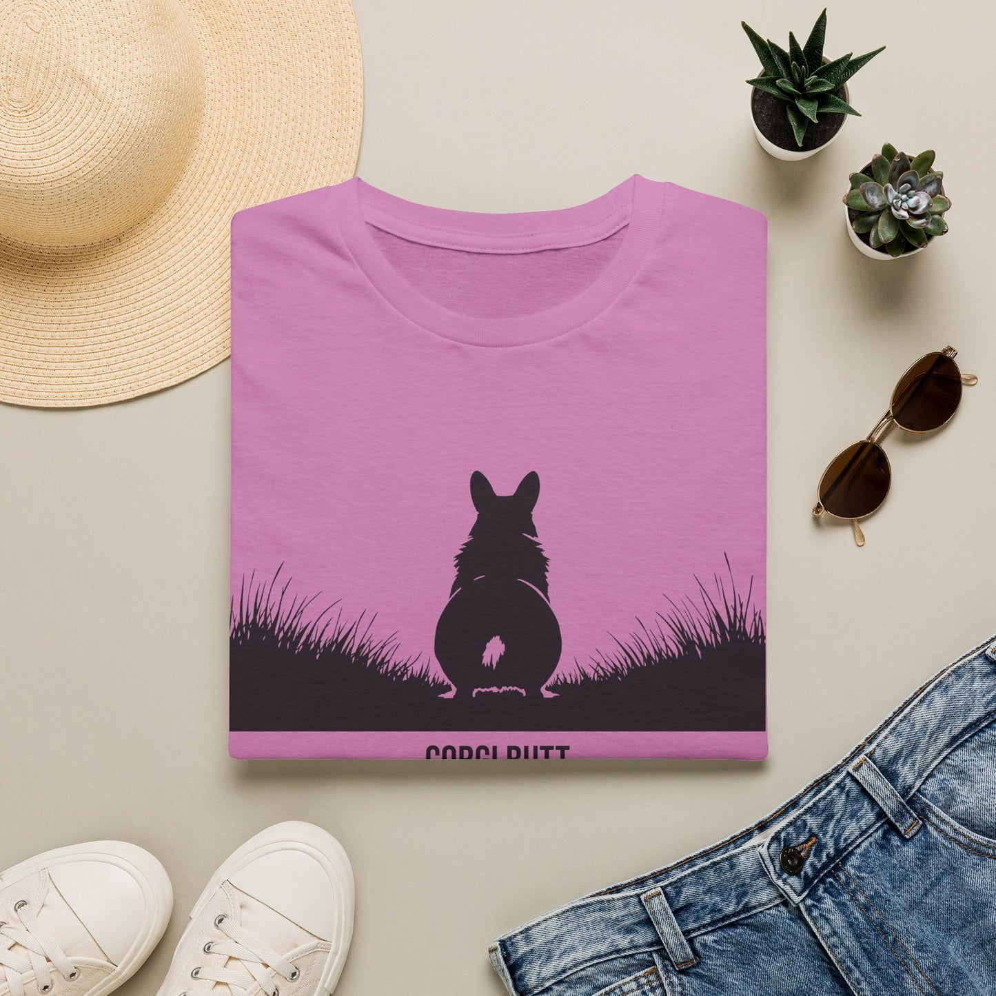 Corgi Butt T-Shirt — Cute Silhouette Dog Tee for Corgi Lovers