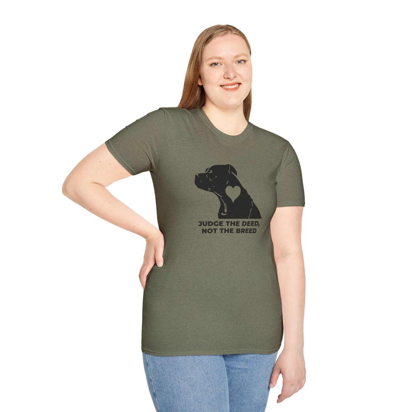 T‑Shirt — “Judge the Deed Not the Breed” Dog Rescue Tee