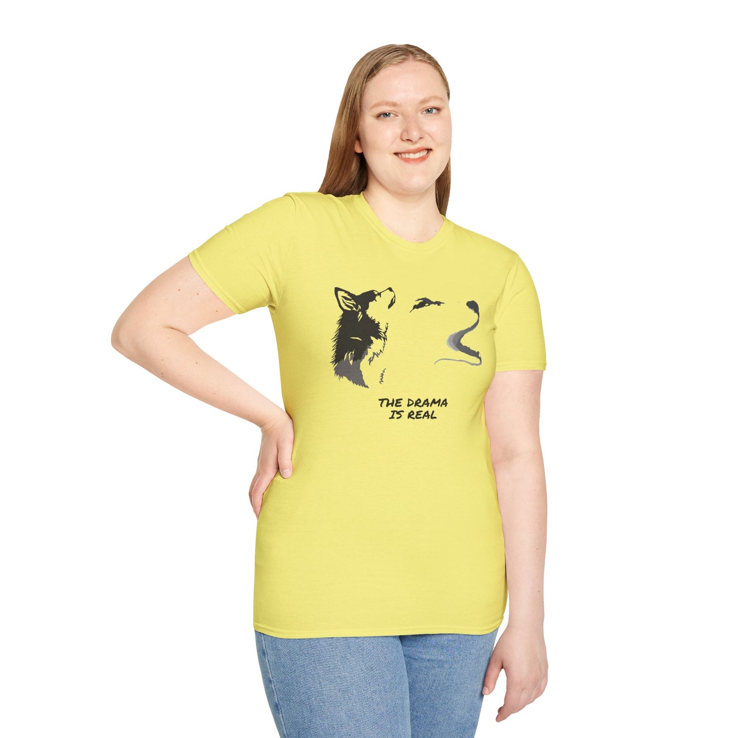 Wolf Howl T‑Shirt — "The Drama Is Real" Graphic Tee