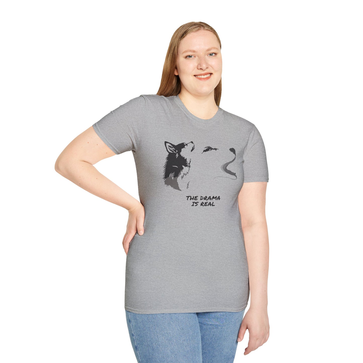 Wolf Howl T‑Shirt — "The Drama Is Real" Graphic Tee