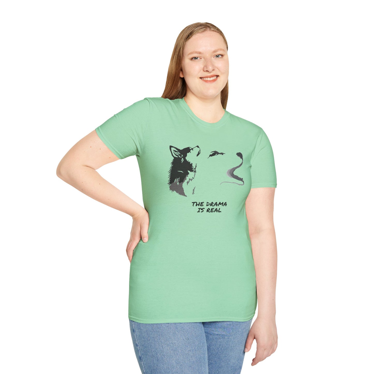 Wolf Howl T‑Shirt — "The Drama Is Real" Graphic Tee