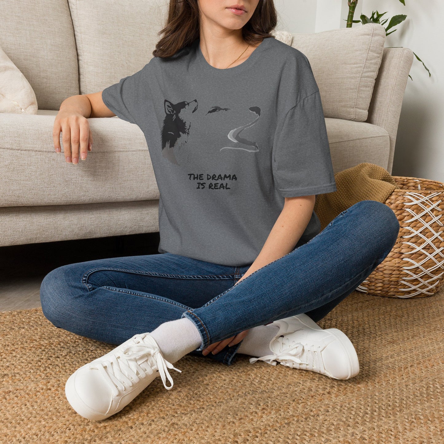 Wolf Howl T‑Shirt — "The Drama Is Real" Graphic Tee
