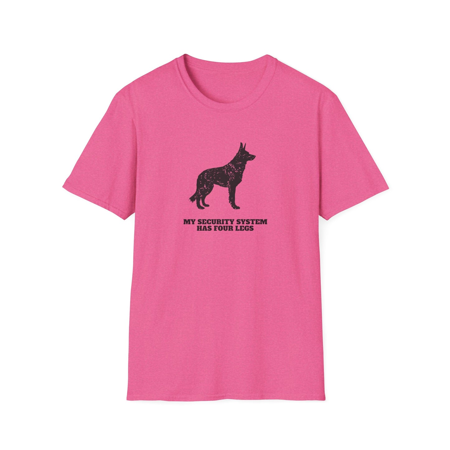 Dog Security T-Shirt — “My Security System Has Four Legs” Graphic Tee