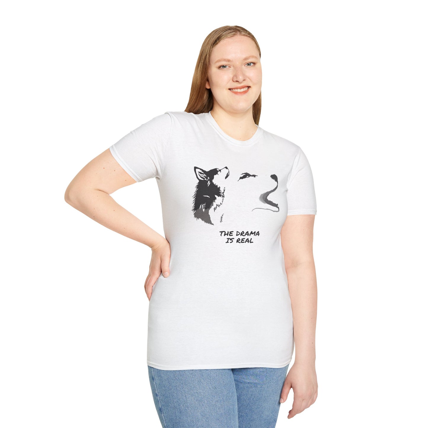 Wolf Howl T‑Shirt — "The Drama Is Real" Graphic Tee