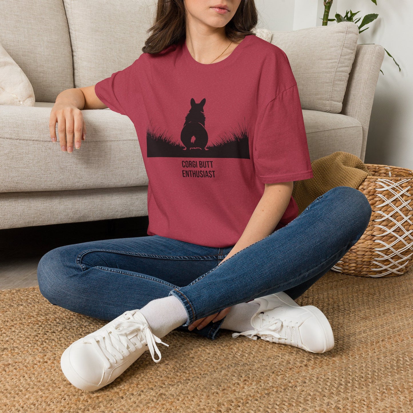 Corgi Butt T-Shirt — Cute Silhouette Dog Tee for Corgi Lovers