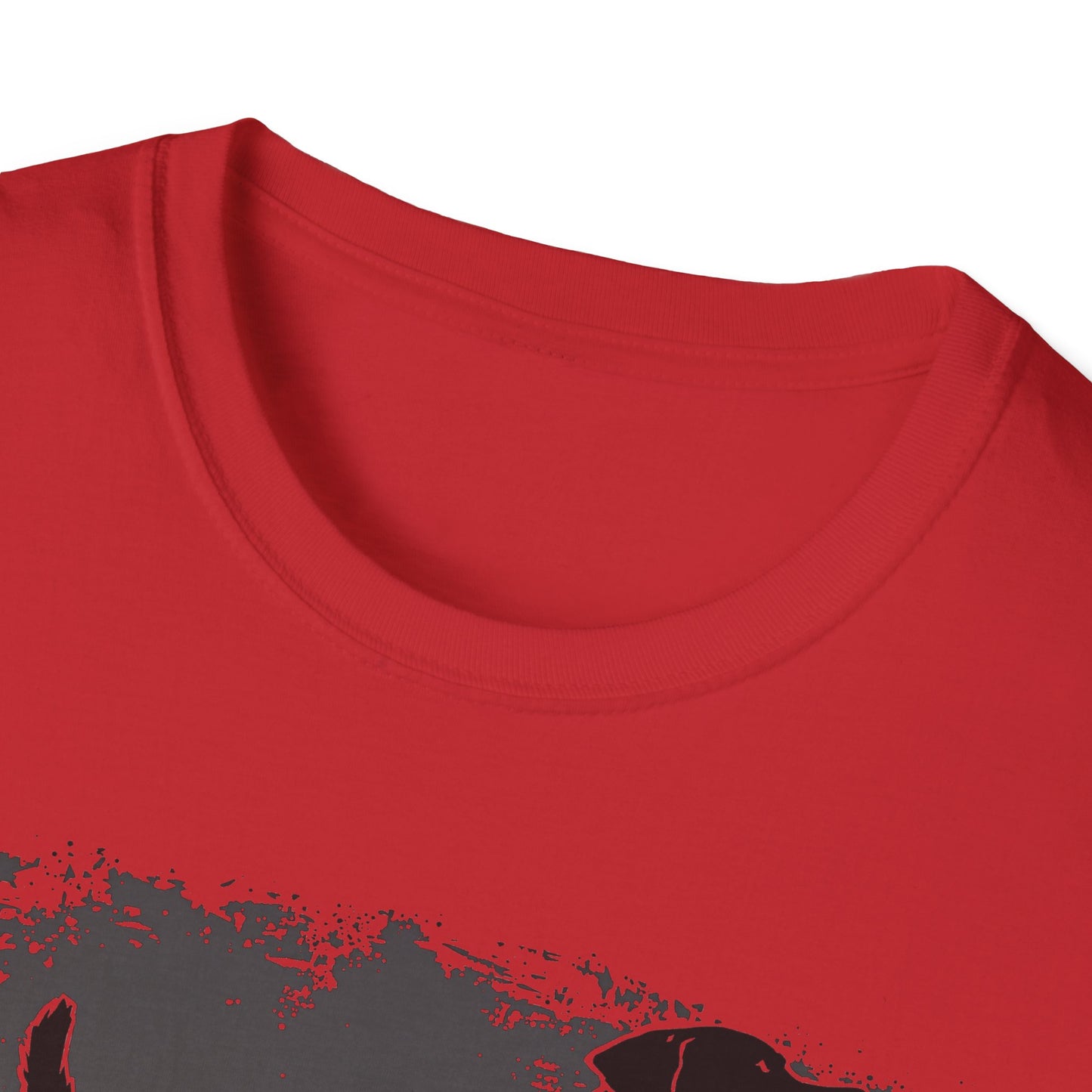Running Labrador Graphic T-Shirt — "Yes, He's Friendly" Dog Tee
