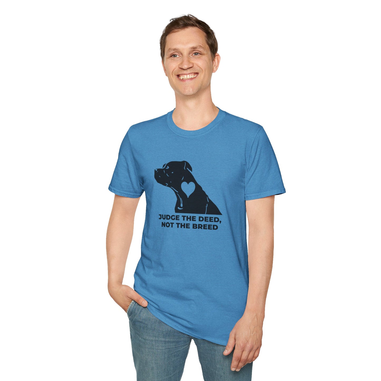 T‑Shirt — “Judge the Deed Not the Breed” Dog Rescue Tee