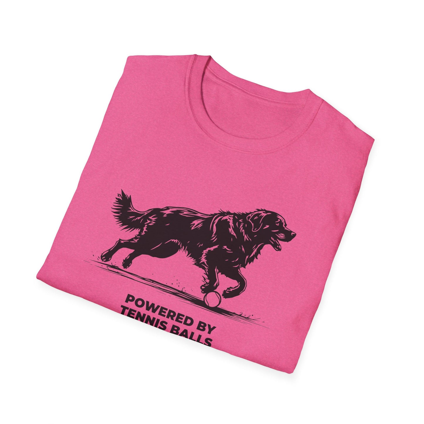 Retriever T‑Shirt — "Powered by Tennis Balls & Chaos" Graphic Tee