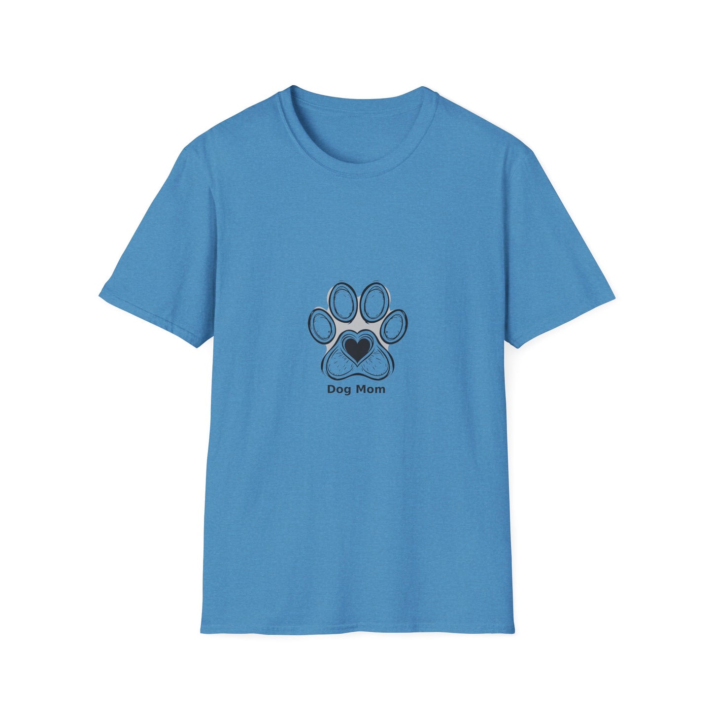 Dog Mom T-Shirt — Cute Paw Print Heart Tee for Pet Lovers