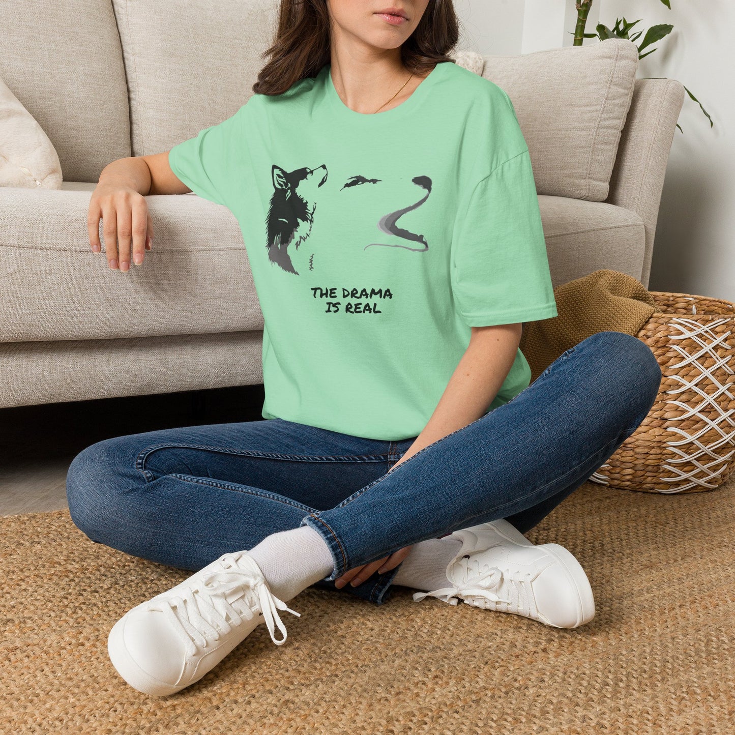 Wolf Howl T‑Shirt — "The Drama Is Real" Graphic Tee