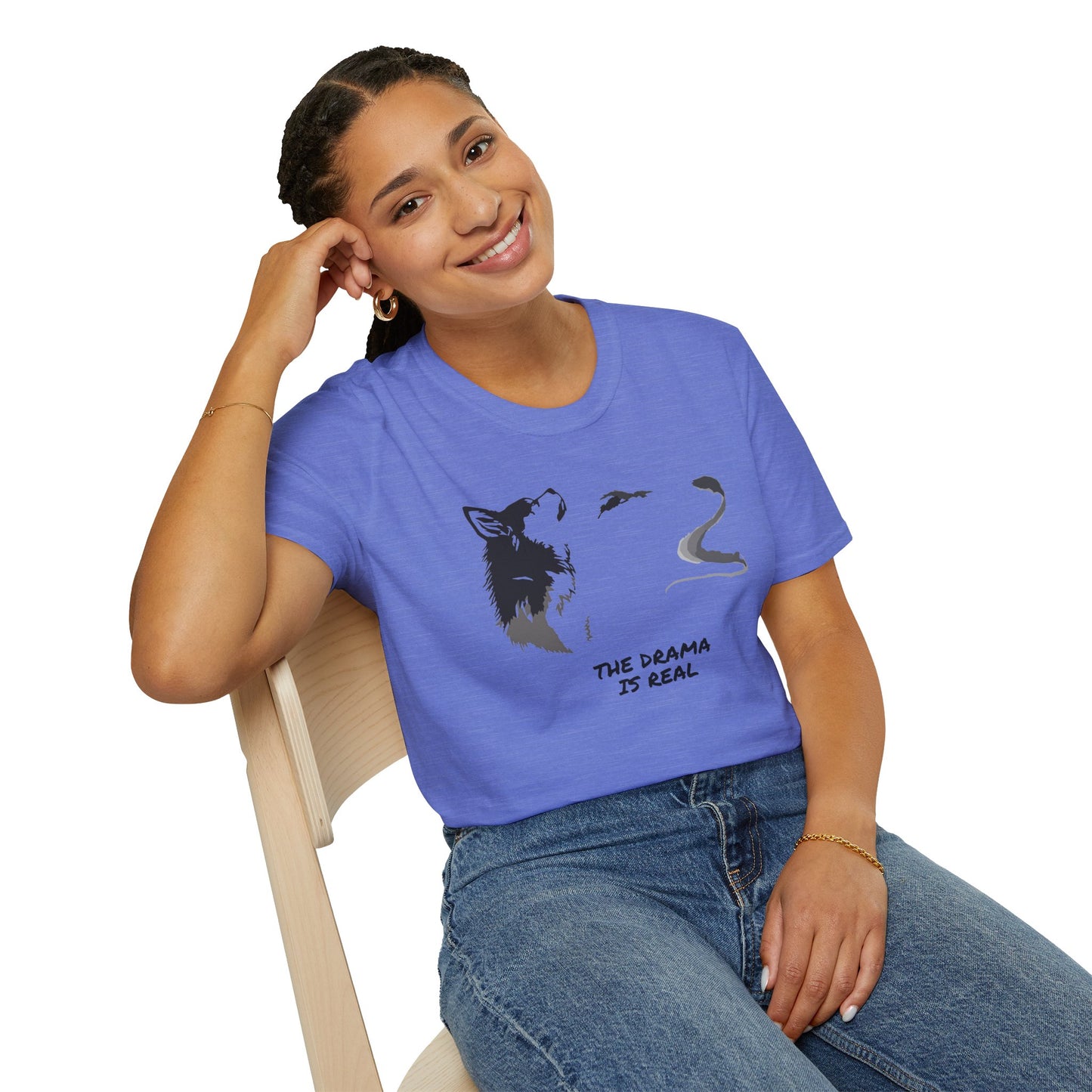 Wolf Howl T‑Shirt — "The Drama Is Real" Graphic Tee