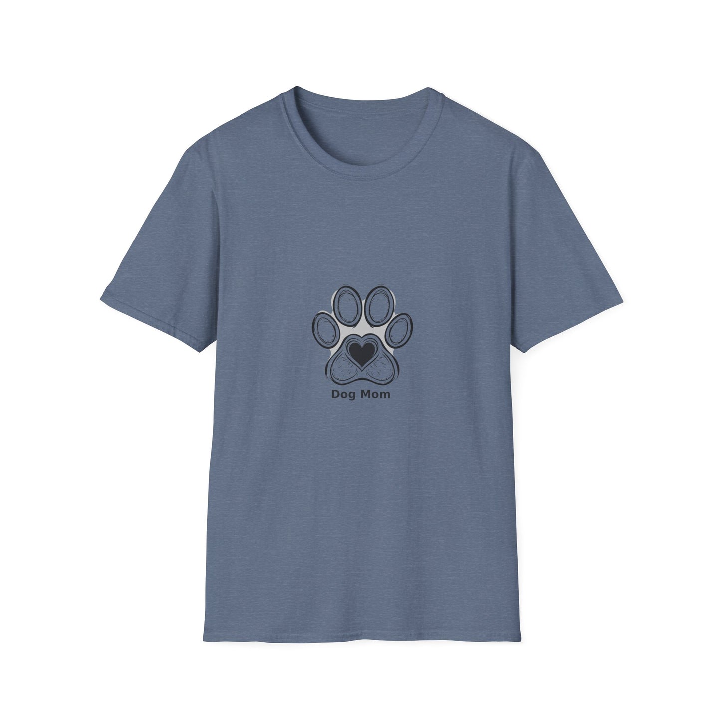 Dog Mom T-Shirt — Cute Paw Print Heart Tee for Pet Lovers
