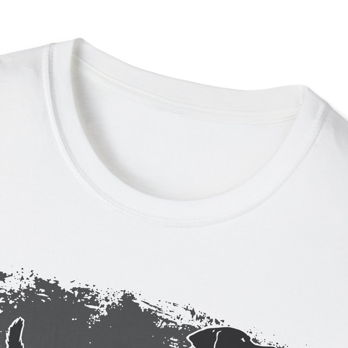 Running Labrador Graphic T-Shirt — "Yes, He's Friendly" Dog Tee