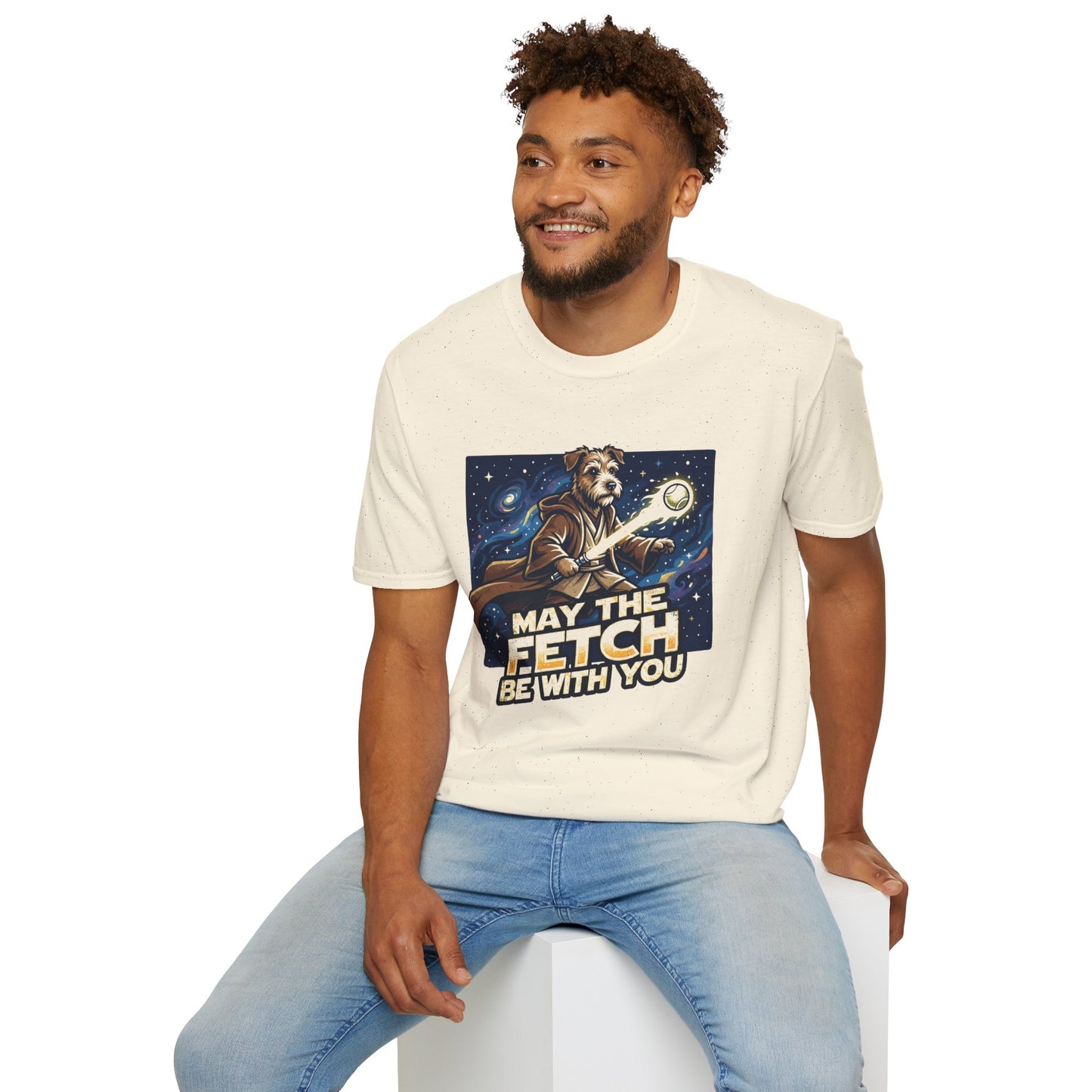 May the Fetch Be With You T-Shirt — Star Wars Dog Jedi Graphic Tee