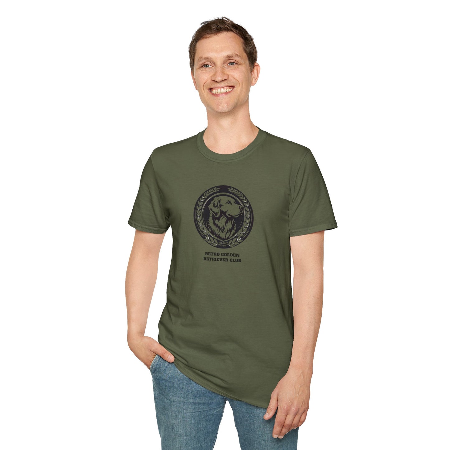 Golden Retriever Logo T-Shirt — Retro Golden Dog Graphic Tee