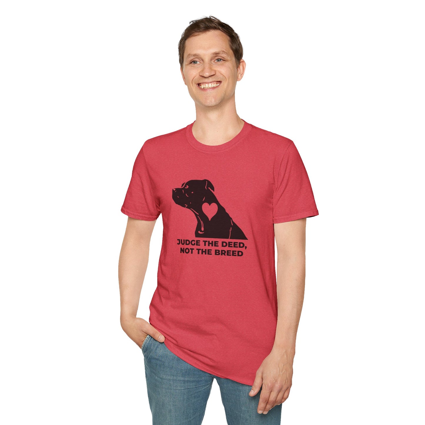 T‑Shirt — “Judge the Deed Not the Breed” Dog Rescue Tee