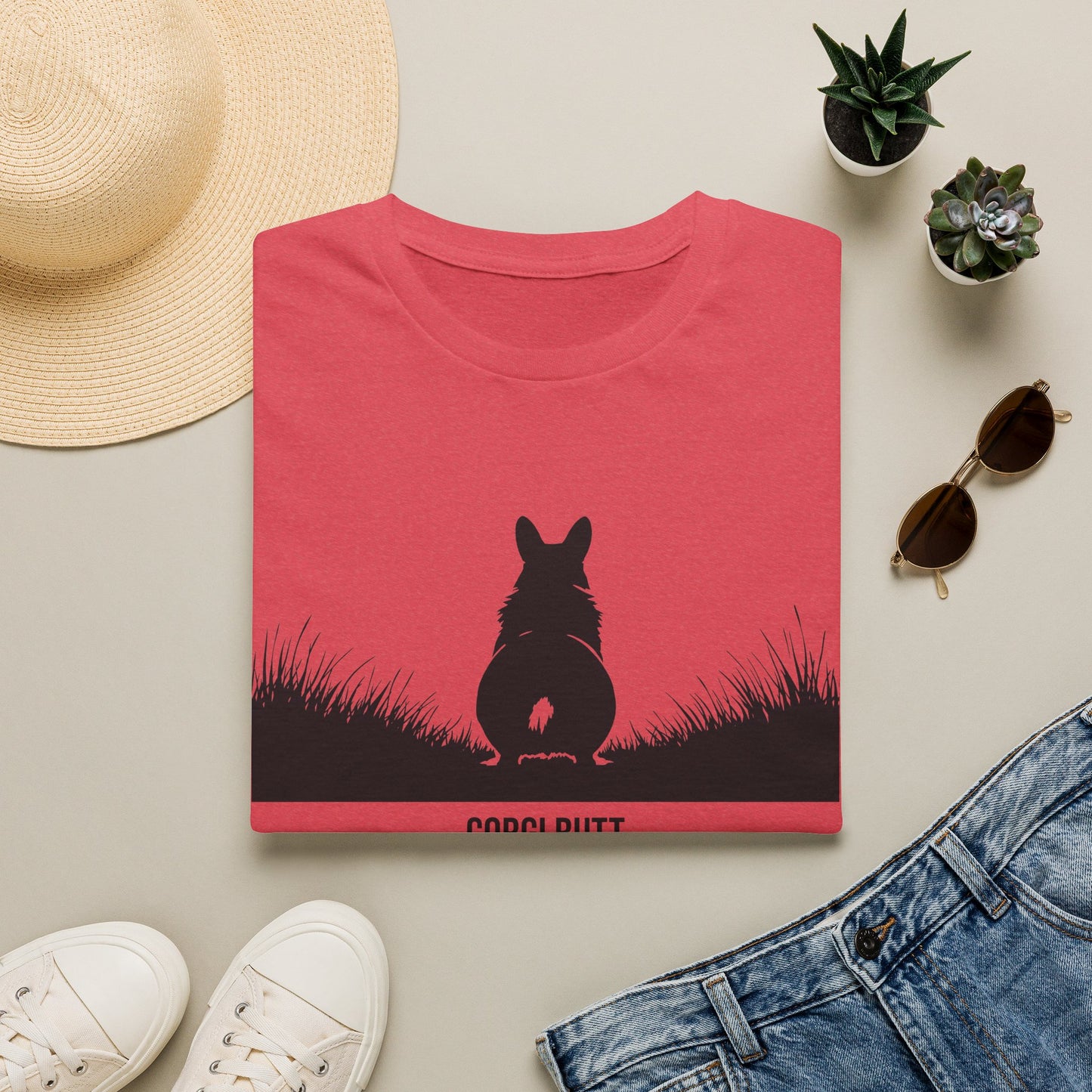 Corgi Butt T-Shirt — Cute Silhouette Dog Tee for Corgi Lovers