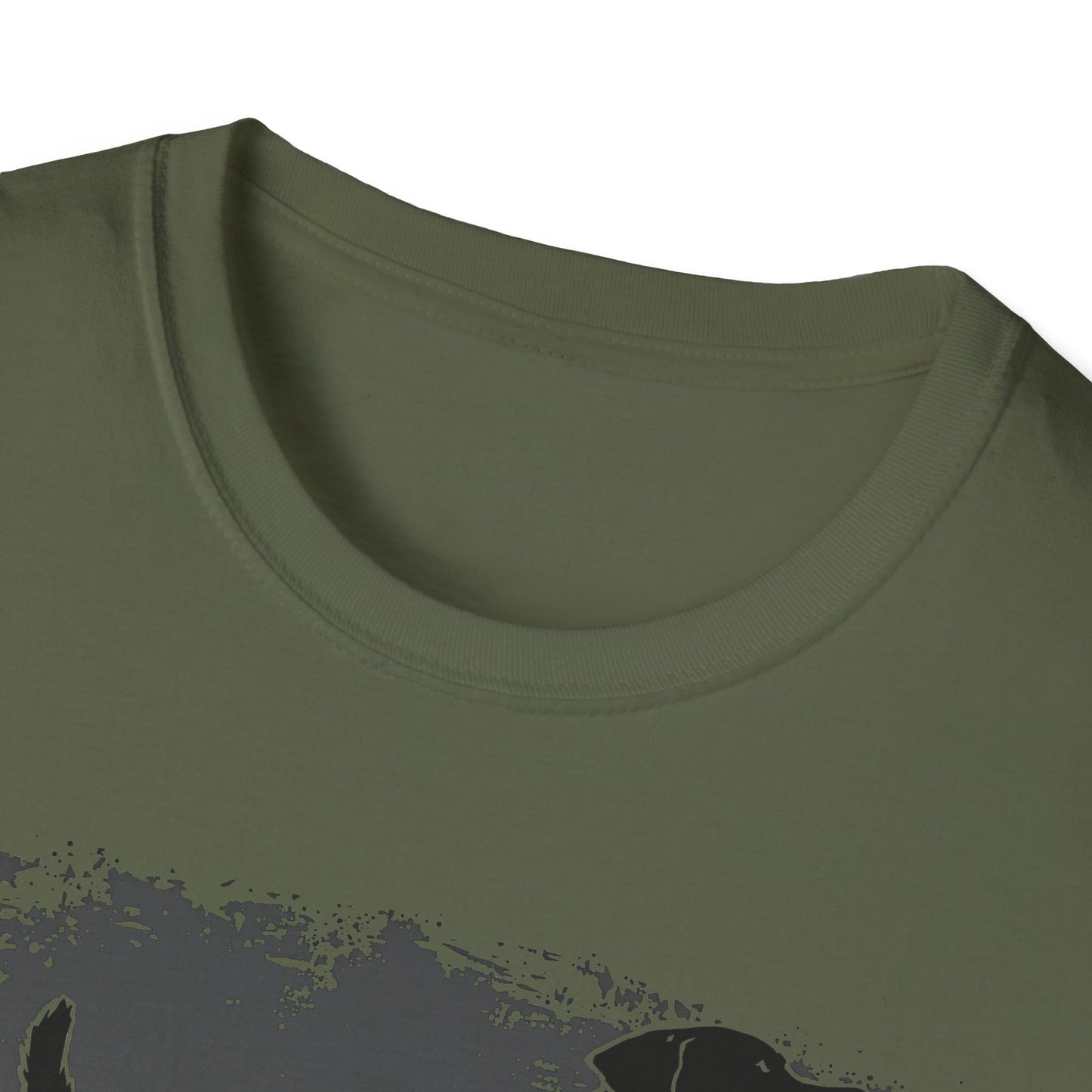 Running Labrador Graphic T-Shirt — "Yes, He's Friendly" Dog Tee