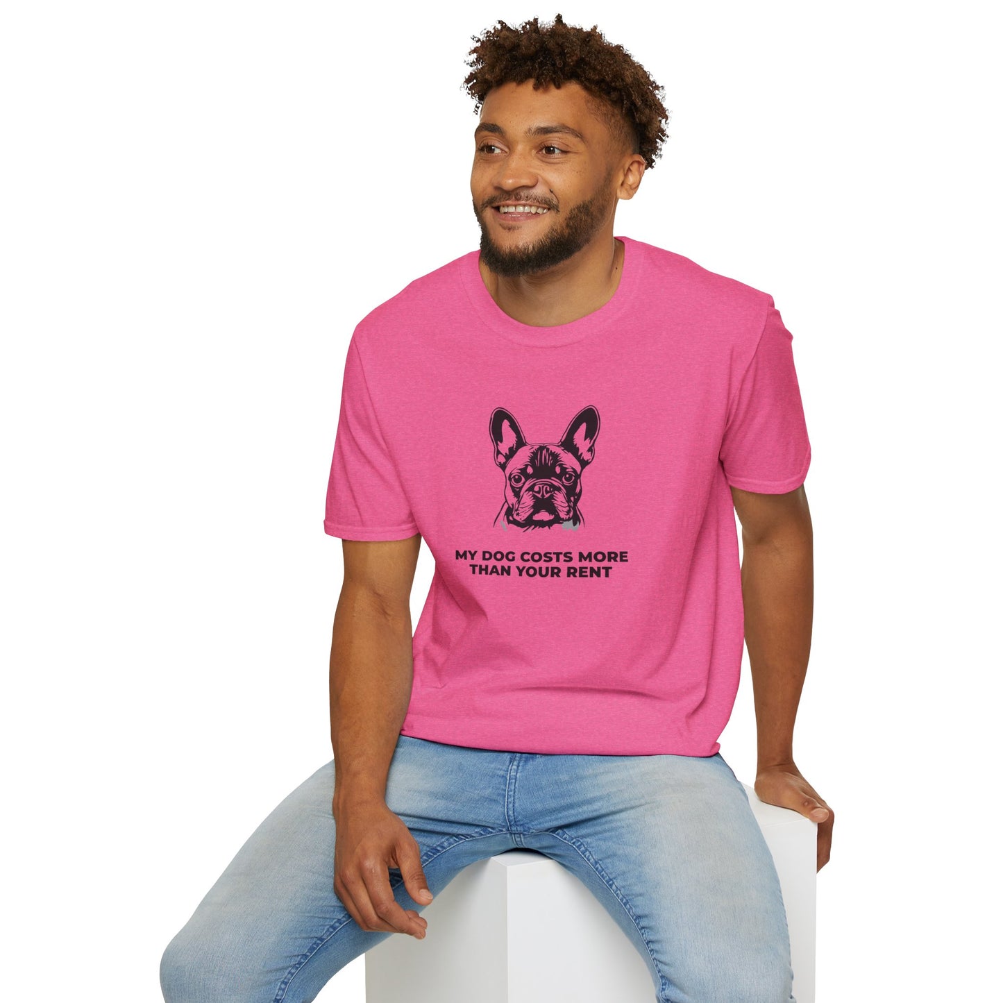 French Bulldog T-Shirt — "My Dog Costs More Than Your Rent" Cute Pet Lover Tee
