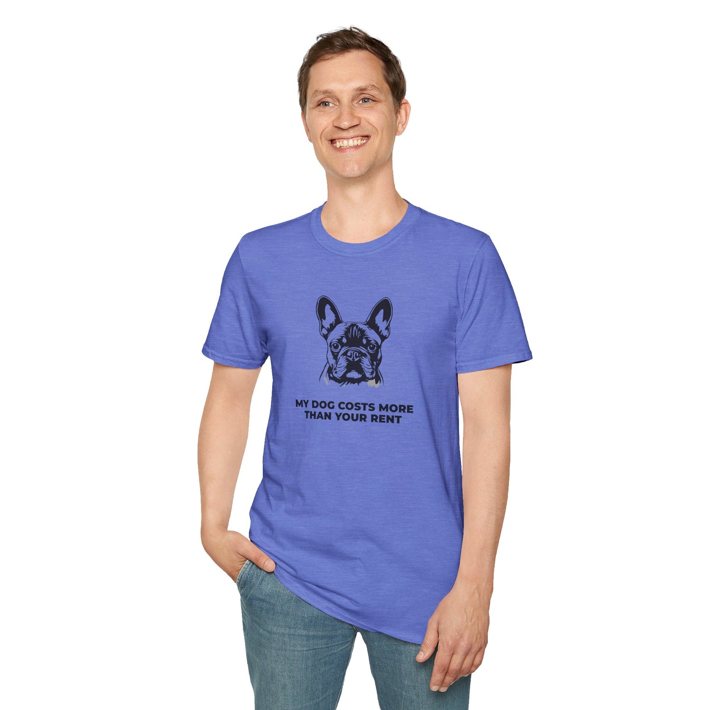 French Bulldog T-Shirt — "My Dog Costs More Than Your Rent" Cute Pet Lover Tee