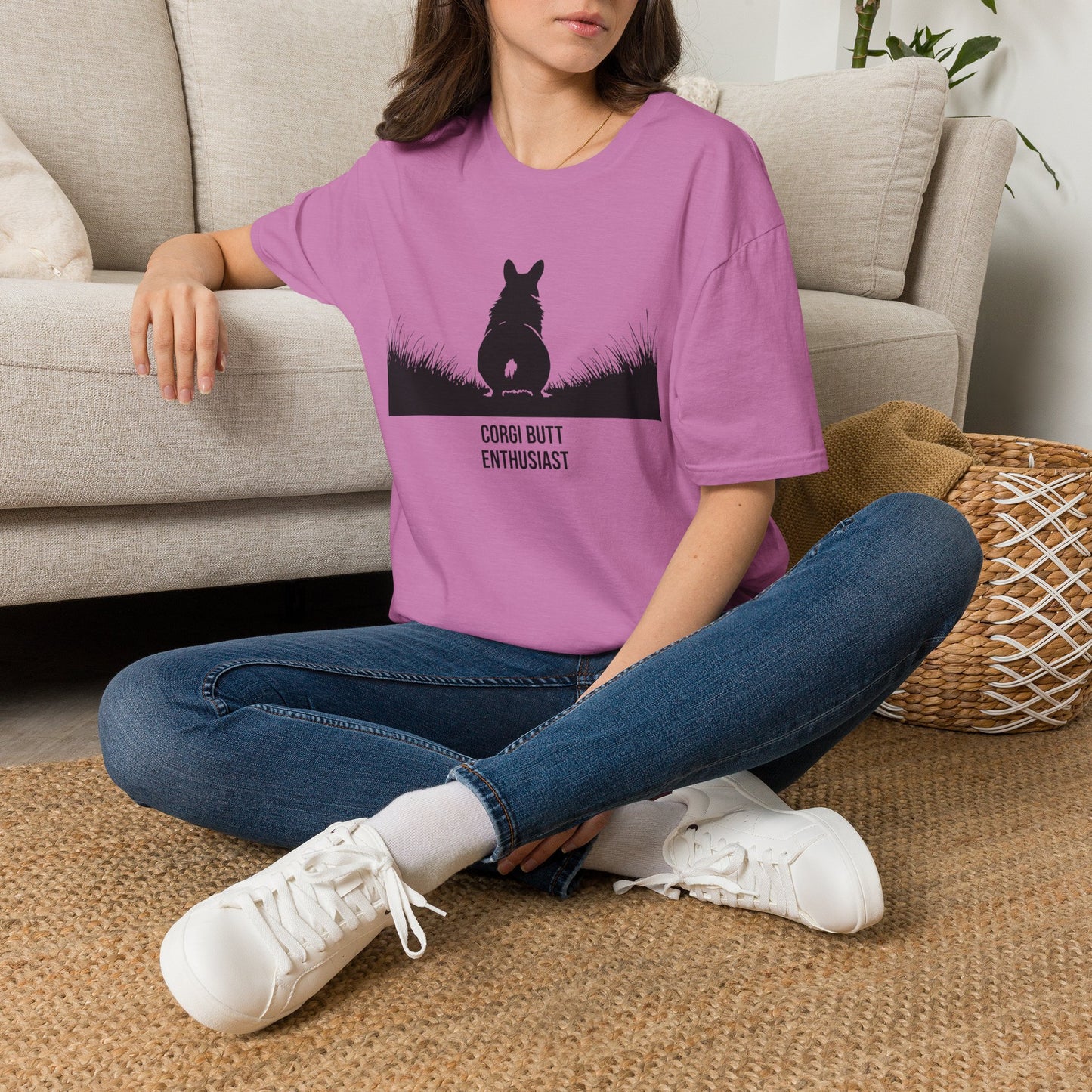 Corgi Butt T-Shirt — Cute Silhouette Dog Tee for Corgi Lovers