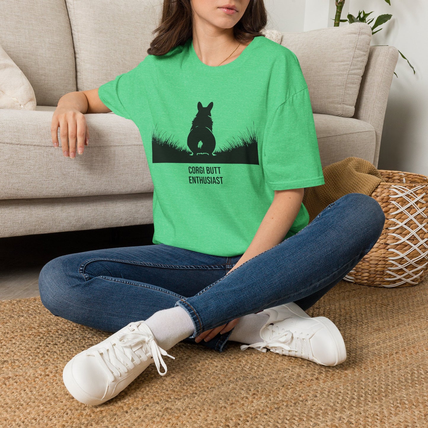 Corgi Butt T-Shirt — Cute Silhouette Dog Tee for Corgi Lovers
