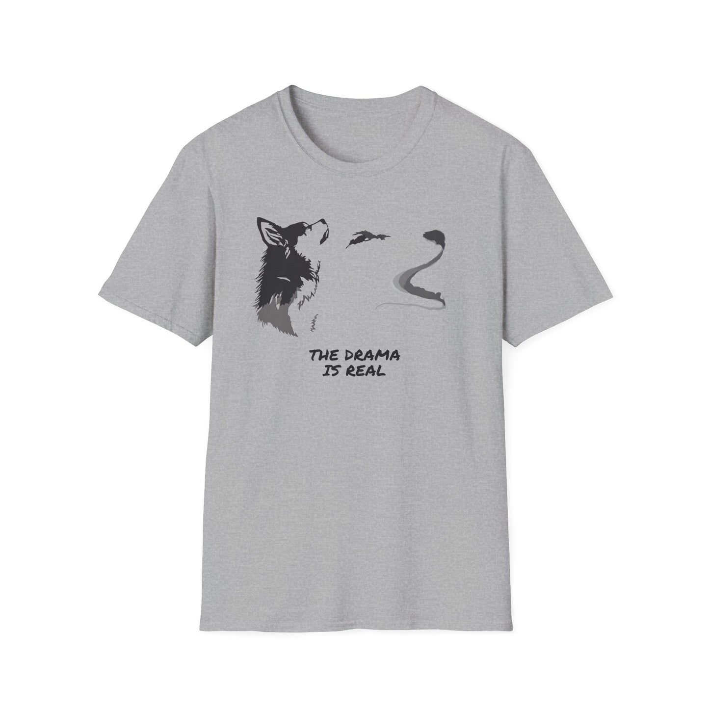 Wolf Howl T‑Shirt — "The Drama Is Real" Graphic Tee
