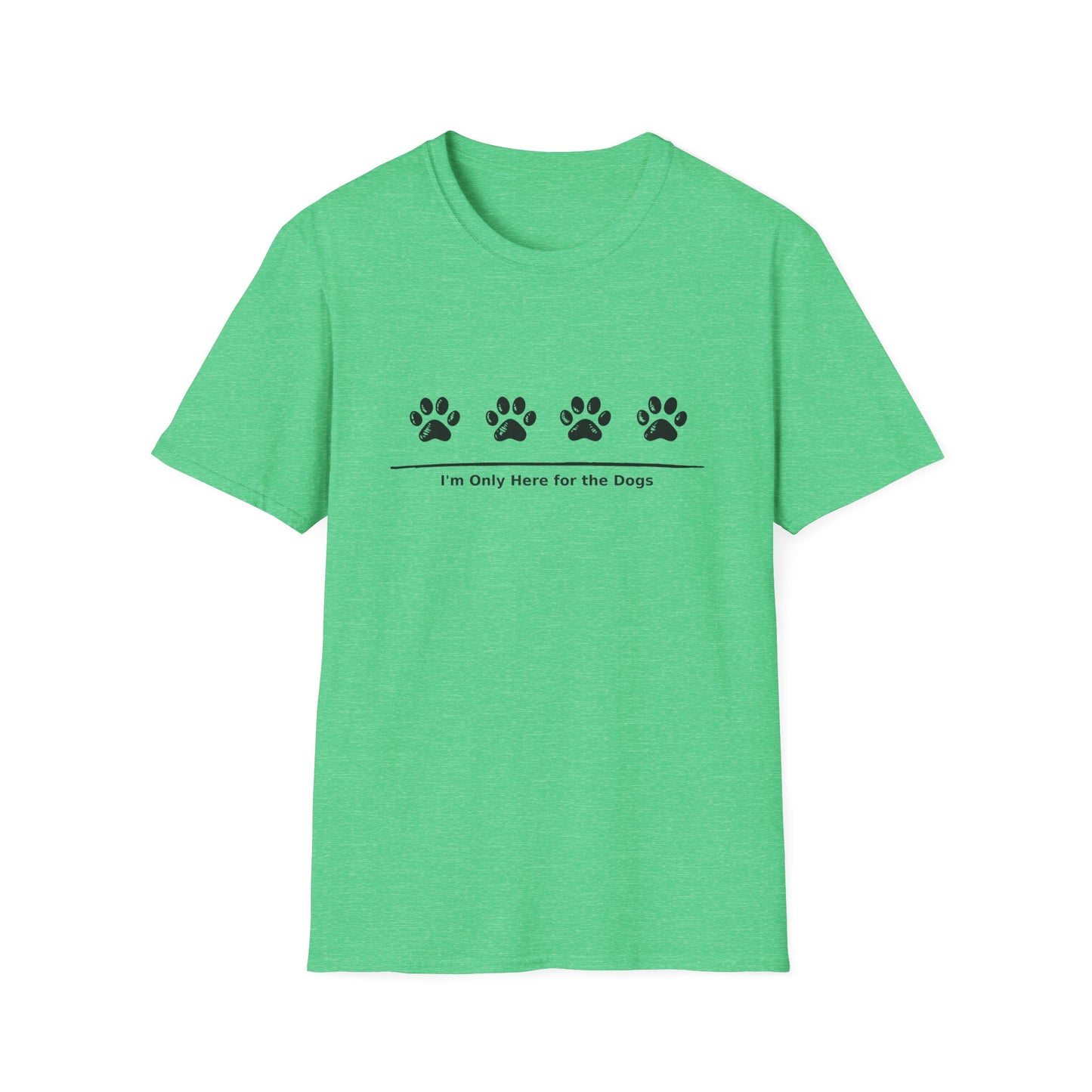"I'm Only Here for the Dogs" Paw Print Tee