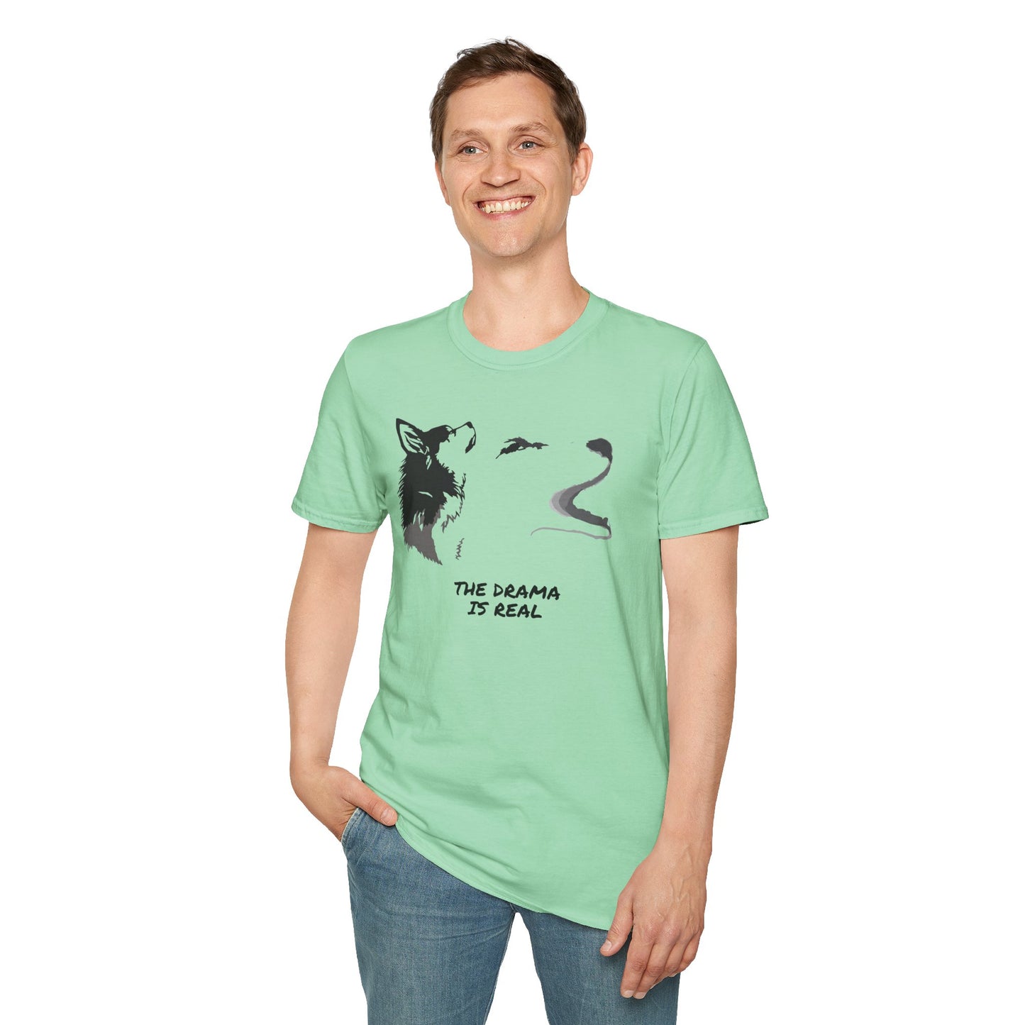 Wolf Howl T‑Shirt — "The Drama Is Real" Graphic Tee