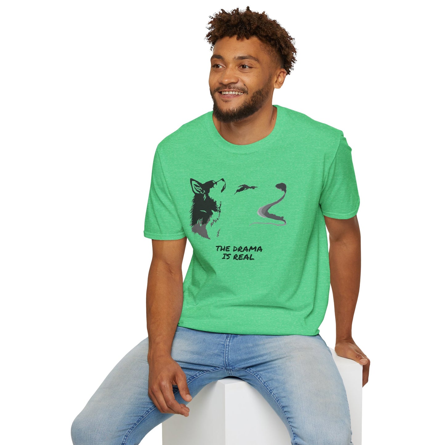 Wolf Howl T‑Shirt — "The Drama Is Real" Graphic Tee