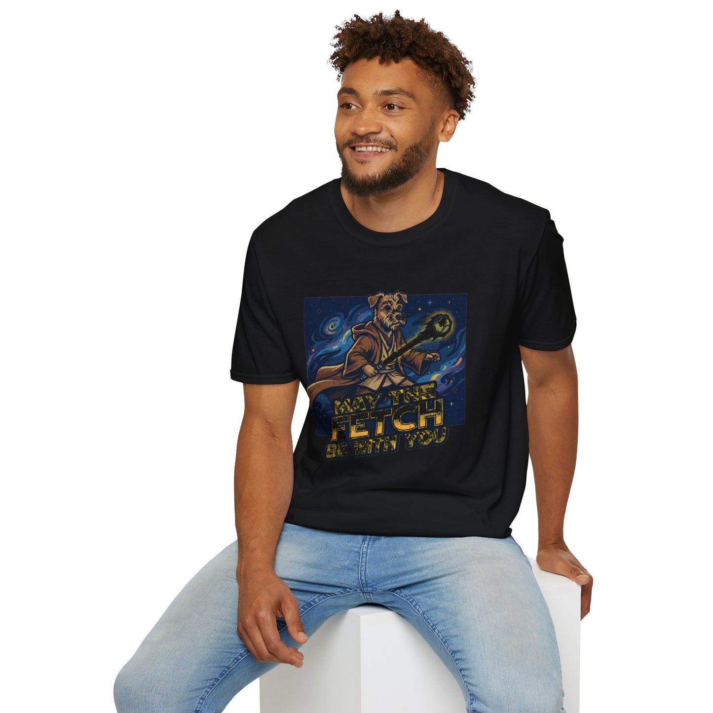 May the Fetch Be With You T-Shirt — Star Wars Dog Jedi Graphic Tee