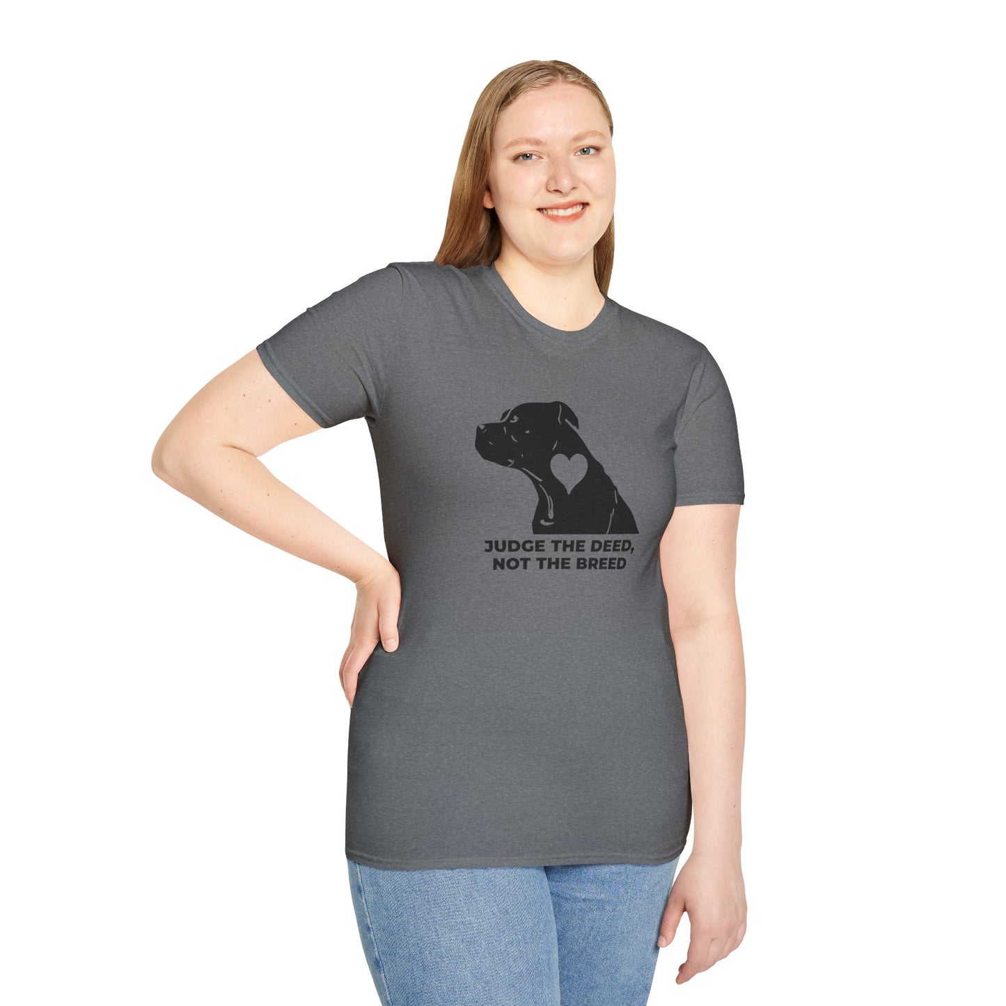 T‑Shirt — “Judge the Deed Not the Breed” Dog Rescue Tee