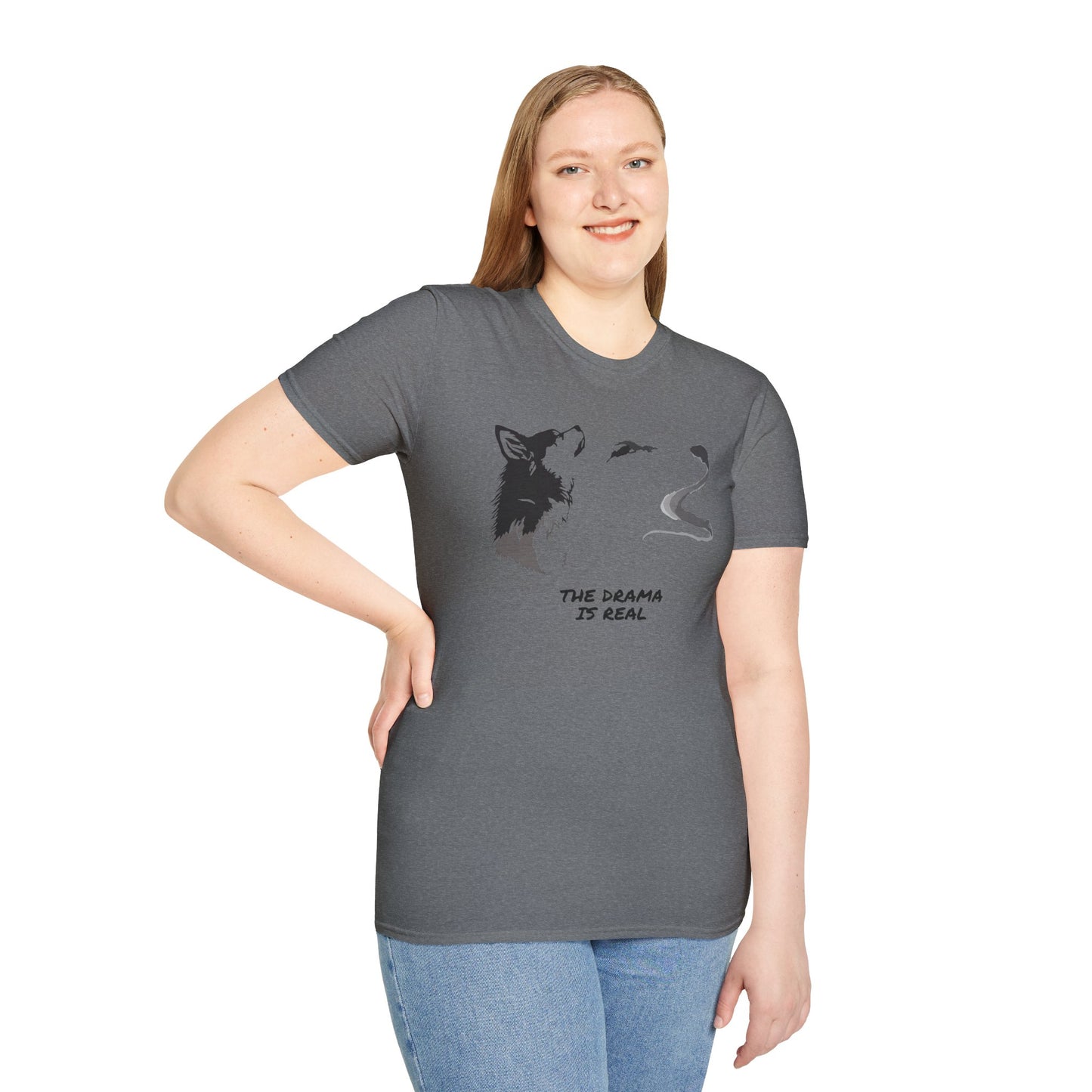 Wolf Howl T‑Shirt — "The Drama Is Real" Graphic Tee