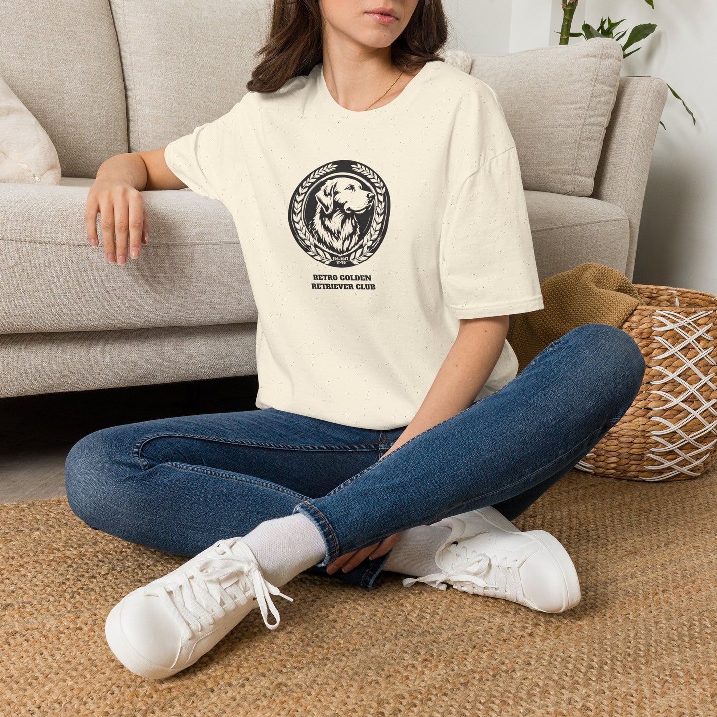 Golden Retriever Logo T-Shirt — Retro Golden Dog Graphic Tee
